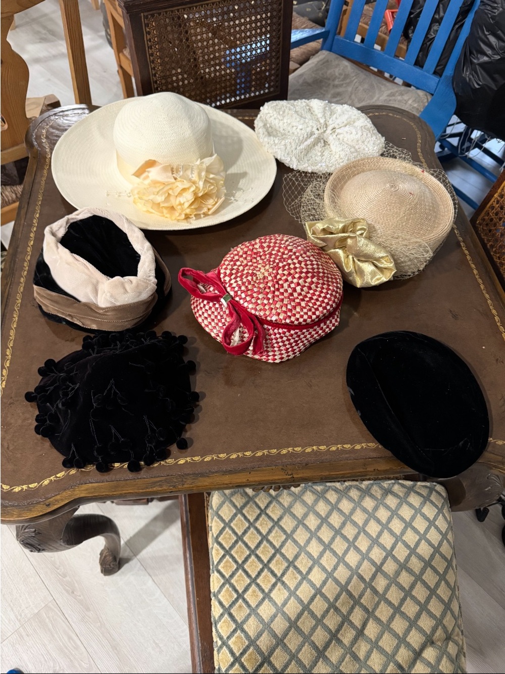 7 Antique Hats- Pill box & Other Styles